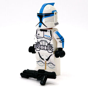 Custom Lieutenant Clone Trooper (Dark Azure, Phase 1) Minifig made using LEGO parts - B3 Customs