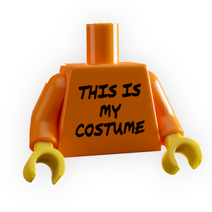 Halloween This is My Costume Minifig Torso made using LEGO parts