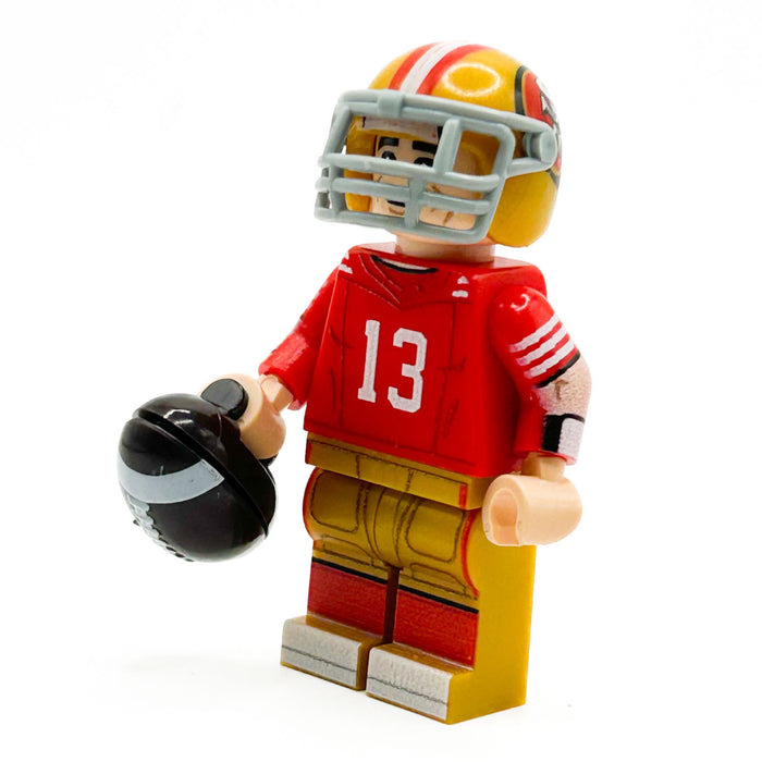 #13 QB San Francisco Football Player Minifig - B3 Customs