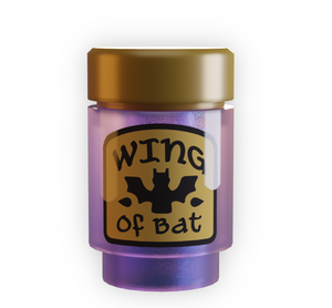 Wing of Bat Potion Bottle for Minifigs made using LEGO parts - B3 Customs