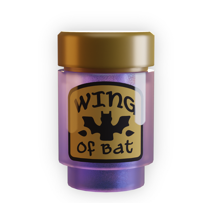 Wing of Bat Potion Bottle for Minifigs made using LEGO parts - B3 Customs