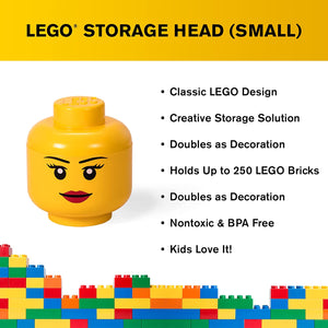 Small LEGO Storage Girl Head - Room Copenhagen