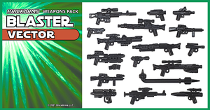 BrickArms Blasters Vector Minifigure Weapons Pack