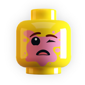Boy Bubble Gum Pop on Face Custom LEGO Minifig Head