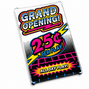 Custom LEGO Arcade Window Grand Opening Sign