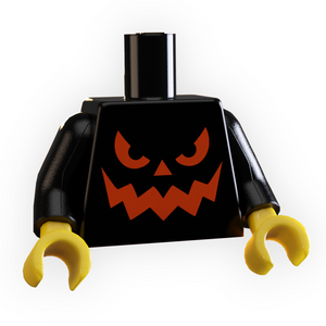 Custom LEGO Halloween Evil Pumpkin Minifig Torso