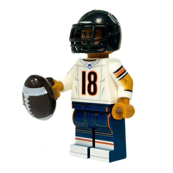 #18 Chicago Football Player Minifig made using LEGO parts