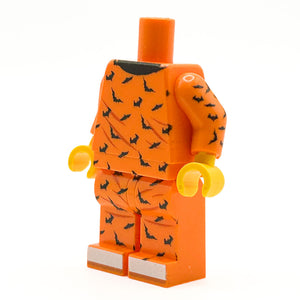 Halloween Bat PJs Minifig Body - B3 Customs