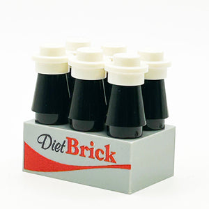 6-Pack of Diet Brick Soda made using LEGO parts