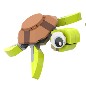 Sea Turtle Building Set made using LEGO parts