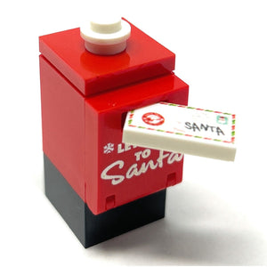 Letter to Santa Mailbox and Envelope made using LEGO parts - B3 Customs