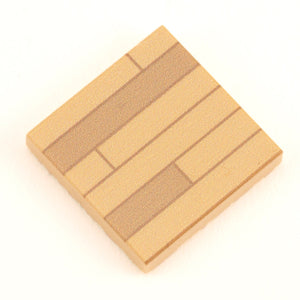 B3 Customs Light Hardwood Tile Part Pack (20 Tiles) made with LEGO parts