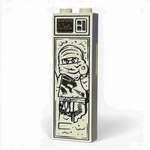 Black Ninja in Carbonite (1x2x5 Brick)