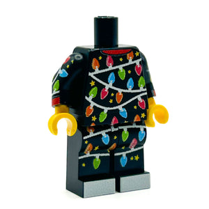 Custom LEGO Christmas Lights Pajamas Minifigure Body