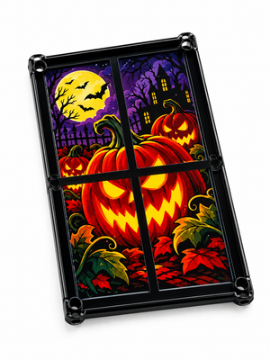 Pumpkin Halloween 4x6 Glass Window
