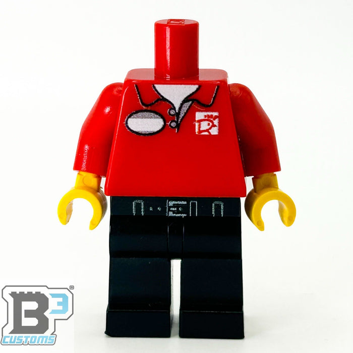 Brick-Fil-A Employee Minifig Body made using LEGO parts - B3 Customs