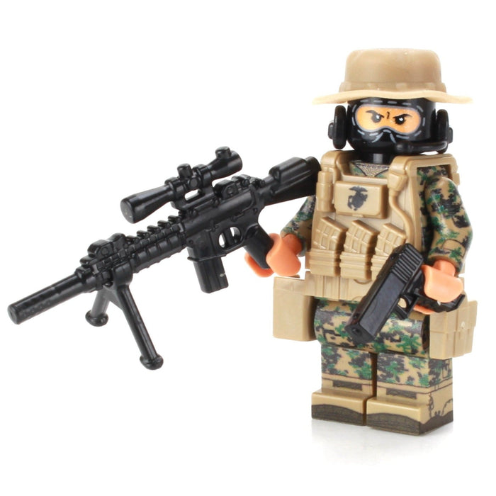 Custom Marine Force Recon Sniper Military Minifig made using LEGO parts