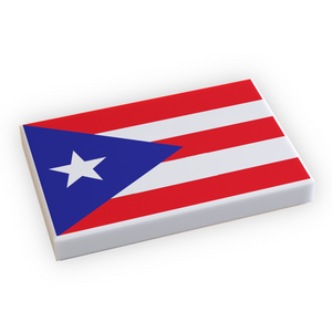 Puerto Rico Custom LEGO Flag Tile