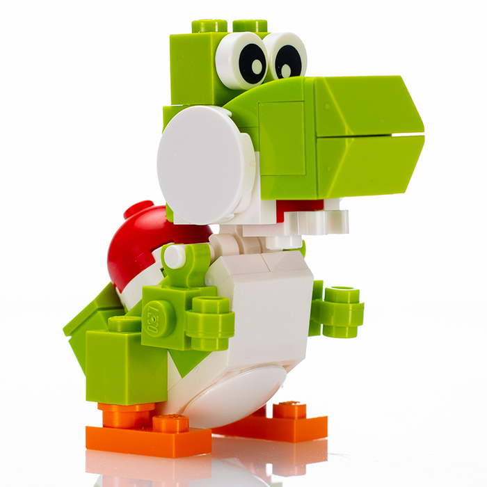 Friendly Green Dino made with LEGO parts