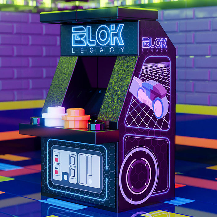 Custom BLOK Legacy Arcade Machine made using LEGO parts