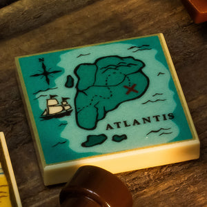 LEGO Atlantis Treasure Map Tile - B3 Customs