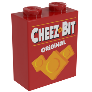 Cheez-Bits Minifig Snack Box made using LEGO part - B3 Customs