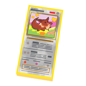 Custom LEGO Eevee Pokemon Card Tile