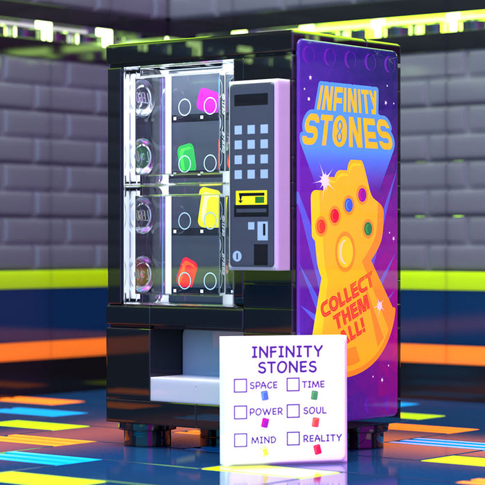 Infinity Stones Vending Machine Custom Building Set made using LEGO parts - B3 Customs