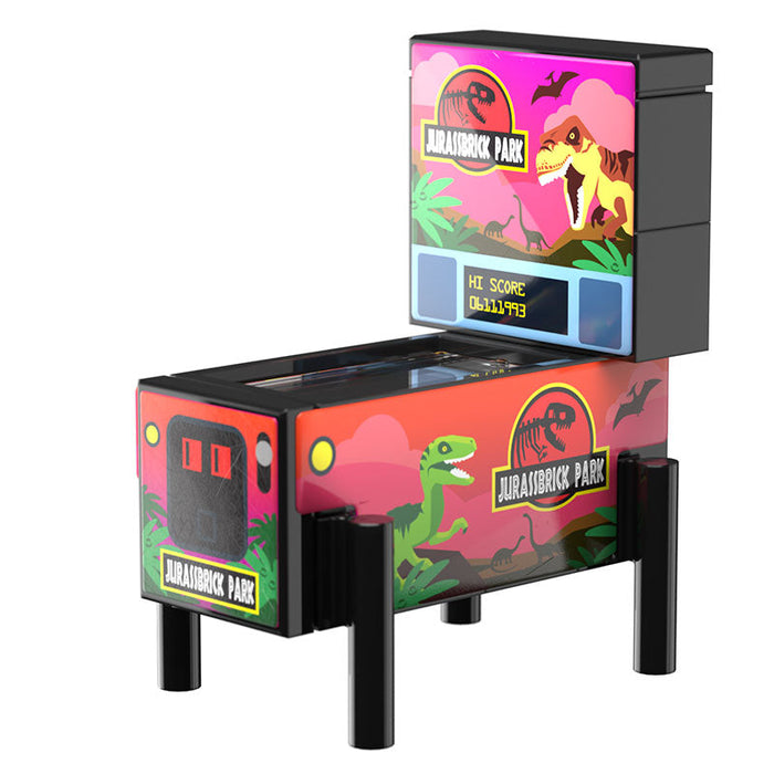 Jurassbrick Park - B3 Customs Pinball Arcade Machine Building Set made using LEGO parts