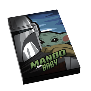 Custom LEGO Mandolorian + Grogu Movie Tile