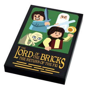 LOTR Lord of the Brick, Return of King Movie Cover (2x3 Tile) made using LEGO parts - B3 Customs