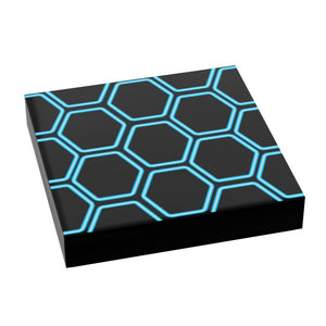 BLOK Lightcyle Honeycomb Grid Flooring / Wallpaper 2x2 Tile made using LEGO parts -B3 Customs