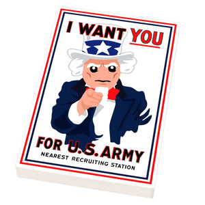 Custom LEGO I Want You USA Army Recruitment Poster