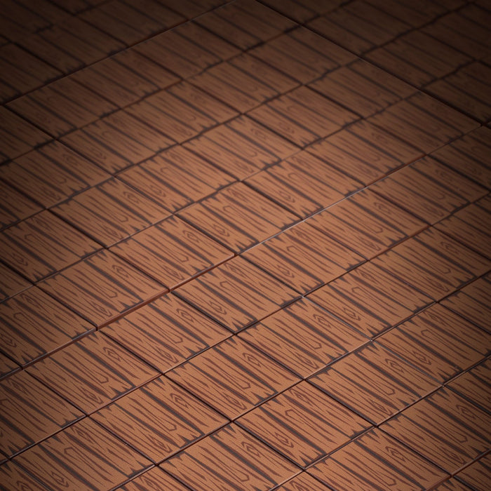 B3 Customs® Hardwood Minifig Flooring (Rough, Dark) - Custom Printed LEGO 2x2 Tile