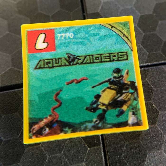 Deep Sea Treasure Aqua Raiders Set 7770 - Custom Printed 2x2 Tile