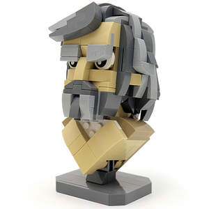 Custom LEGO Star Wars Last Jedi Luke Skywalker Bust made using LEGO ® parts