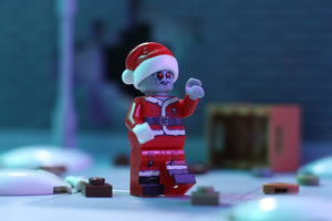 Zombie Santa Minifig made using LEGO parts - B3 Customs