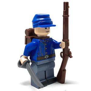 Civil War Union Soldier Minifig made using LEGO parts - B3 Customs