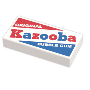 Kazooba Minifig Bubble Gum made using LEGO parts