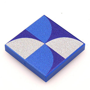 Blue Lightning Scallop Flooring - Custom Printed LEGO 2x2 Tile