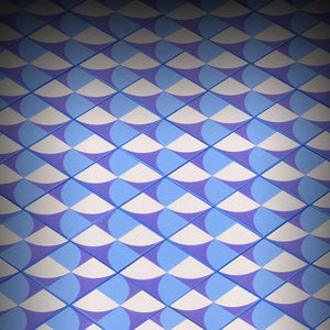 Blue Lightning Scallop Flooring - Custom Printed LEGO 2x2 Tile