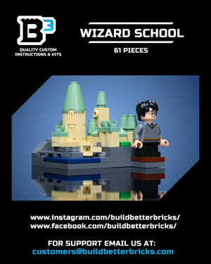 Custom Mini Wizard's School with Harry Potter Minifigure