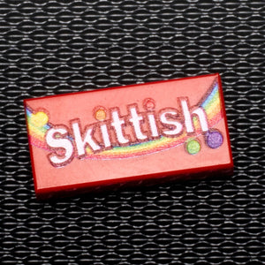 Skittish - Custom Printed Candy 1x2 Tile made using LEGO part