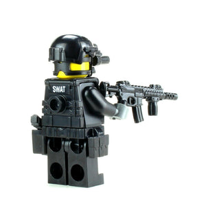 SWAT Police Officer Assaulter - Custom Military Minifigure made w/ LEGO Parts