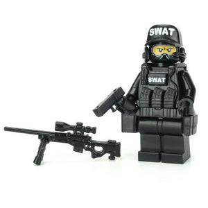 SWAT Police Sniper - Custom LEGO Military Minifigure