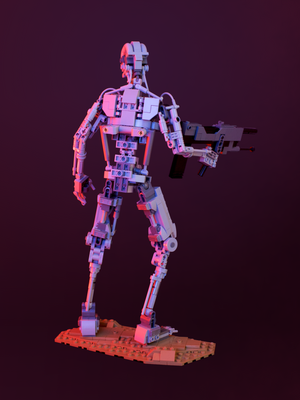 Terminator T-800 - Custom MOC made using LEGO bricks