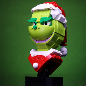 Instructions for Custom LEGO Grinch Bust