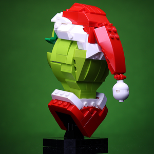 Instructions for Custom LEGO Grinch Bust