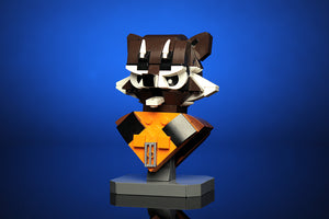 Instructions for Custom LEGO Rocket Raccoon Bust